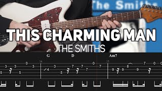 The Smiths  This Charming Man Guitar lesson with TAB [upl. by Enicar440]