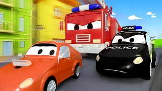 Der Streifenwagen in Autopolis  Franks Geburtstagsparty  Autopolis 🚒 Cartoons für Kinder 🚓 [upl. by Isoais706]