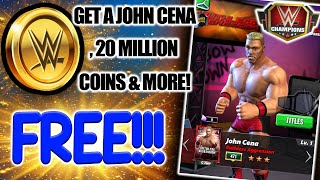 HOW TO GET 20 MILLION COINS FREE JOHN CENA AND MORE IN WWE Champions  Noology [upl. by Ayrolg]