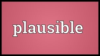 Plausible Meaning [upl. by Onitsuaf]