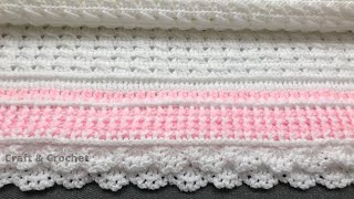 Easy crochet baby blanketcraft amp crochet blanket pattern 2208 [upl. by Marga]