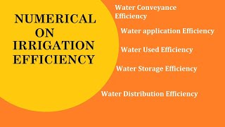 Numerical on Irrigation Efficiencies [upl. by Eninnaj]