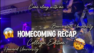 HOWARD amp BOWIE UNIVERSITY HOMECOMING WEEKEND RECAP … Vlog  Performances  Parties [upl. by Alfonso]