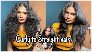 Curly to Straight hair using 1850 Agaro Blowdry Brush  Agaro Blowdry brush review  nayalooks [upl. by Nannette340]