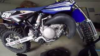 Yamaha YZ85 Transmission OilGear Oil Change [upl. by Roinuj]