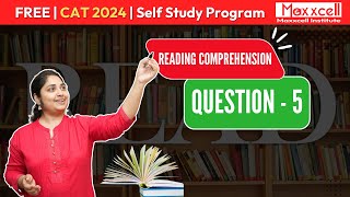 Reading Comprehension Question  5  CAT2024 selfpreparation with Maxxcellcat2024catstudyplan [upl. by Barden438]