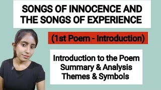 The Songs of Innocence Introduction Poem Summary Analysis Themes etc  apeducationhub [upl. by Rickie]