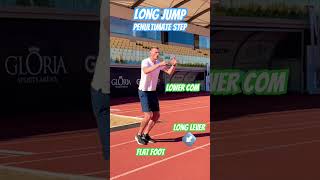 Long Jump Penultimate Step athletics trackandfield coachingtips longjump longjumptechnique [upl. by Twedy]