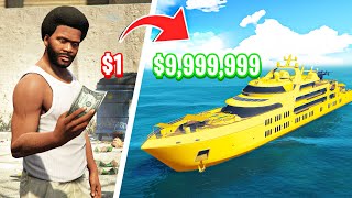 BUYING THE CHEAPEST VS MOST EXPENSIVE BOAT IN GTA 5 [upl. by Belldas]