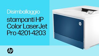 Come disimballare e impostare le stampanti HP Color LaserJet Pro serie 42014203  HP Support [upl. by Mable526]