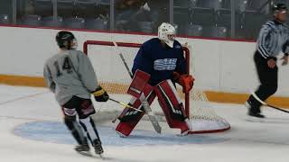 Goalie Tucker Tynan at the Niagara IceDogs training camp [upl. by Enelrad]