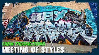 MEETING OF STYLES  Crew Productions on Santa Fe Ave  Los Angeles Graffiti [upl. by Niotna]