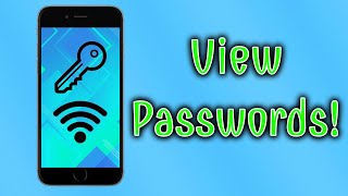 How to View WiFi Passwords on Your iPhone iPad or iPod  Jailbreak [upl. by Ilario120]