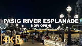 The NEW Pasig River Esplanade is NOW OPEN to the Public  Walking Tour with Fireworks  Philippines [upl. by Voss]