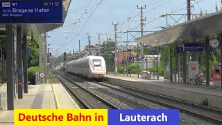 DB Deutsche Bahn in Lauterach ICE119 BR412➡️Innsbruck DB Cargo m BR185➡️Kornwestheim [upl. by Alicec]