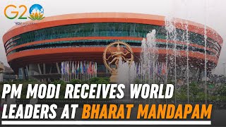 G20 Summit Delhi Live PM Modi receives world leaders at Bharat Mandapam [upl. by Nameerf135]