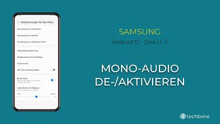 MonoAudio deaktivieren  Samsung Android 12  One UI 4 [upl. by Elik289]