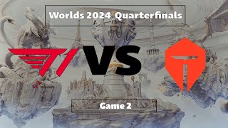 T1 vs TES Highlights Game 2  Worlds Quarterfinals 2024  T1 vs Top Esports [upl. by Puritan94]