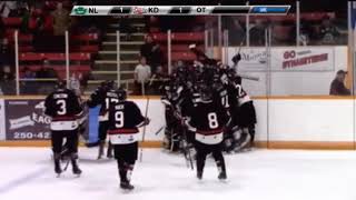 Kimberley Dynamiters controversial OT winning goal against Nelson Leafs [upl. by Curran]