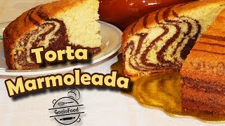 Torta Marmoleada  Muy Fácil y Esponjosa [upl. by Arremat]