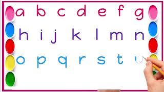 How write small abcd in English। A to Z Abcd। abcd । a for apple। one two three four।। abcdefghijklm [upl. by Nilcaj]