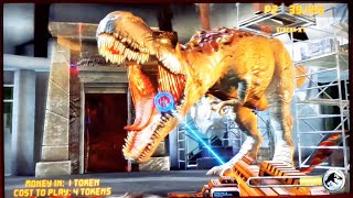 Jurassic Park Arcade Dinosaur Shooting game level 2 T Rex captured [upl. by Draw275]