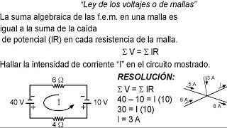 Leyes de Kirchhoft Electrodinámica Circuitos Eléctricos Mallas y Nodos Ejemplos [upl. by Albers894]