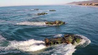 Beach Landing in Amphibious Assault Vehicles [upl. by Staw424]