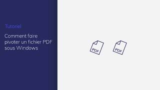 Comment faire pivoter un fichier PDF sous Windows [upl. by Lukin]