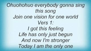 Dj Bobo  One Vision One World Lyrics [upl. by Quirk]