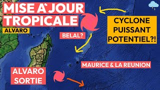 Potentiel puissant cyclone au nord de Maurice de la Réunion et de Madagascar [upl. by Gnep]