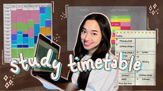 How to make a REVISION TIMETABLE for exams and stick to it  simple effective [upl. by Eelymmij]