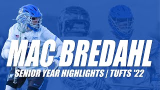 Mac Bredahl 2022 Highlights  Tufts Lacrosse [upl. by Akkire]