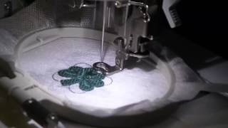 Machine Embroidery FSL Shamrock Charm Small Hoop [upl. by Dawaj]