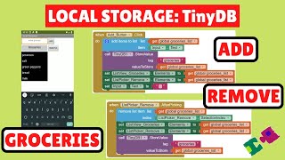 MIT App Inventor 2 Local Storage TinyDB [upl. by Lemaj600]