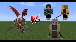 Kril Tsutsorath vs Demon Slayer Minecraft Mob Battle Java Edition [upl. by Wynne73]