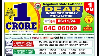 🔴LIVE Nagaland Lottery Result 1PM 06112024 lotterysambad [upl. by Dimitry]