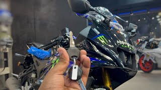 Yamaha R15M Monster Energy Edition 2024 New features  On Road Price  Detailed Review [upl. by Cagle]