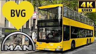 Bus Shift  1000  1900  Line 300  200  Man Doppel Decker  BVG Berlin  Germany [upl. by Juliano]