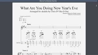 What Are You Doing New Years Eve Sheet Music for Uke [upl. by Eldridge]