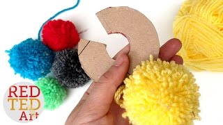 How to make a Pom Pom maker Tutorial Craft Basics  Yarn Pom Pom [upl. by Dryfoos]