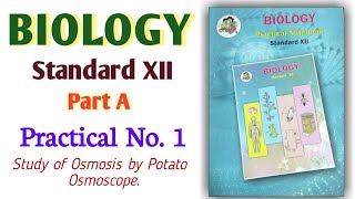 12th Biology Part A Practical 1 ll Study of Osmosis by Potato Osmoscope biology neet [upl. by Narag]