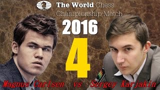 Partite Commentate di Scacchi 234  Karjakin vs Carlsen 4 GM  Grande Muratore  2016 C88 [upl. by Adnil]