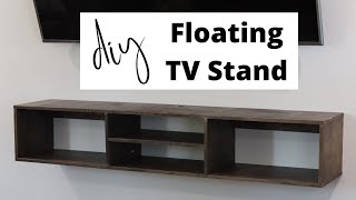 EASY DIY FLOATING TV STAND ✨ Weekend Project [upl. by Yenmor634]