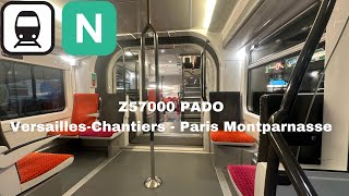 Transilien N Z57000 PADO VersaillesChantiers  Paris Montparnasse [upl. by Nelleeus]