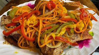 Escovitch Fish Jamaican Style Perfect Fried Red SnapperVegetable Pickle [upl. by Bindman129]