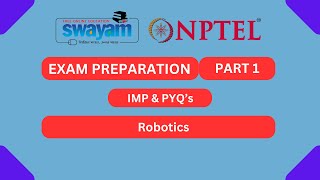 Robotics Part 1  NPTEL Exam Series 2024  MYSWAYAM nptel2024 nptel myswayam [upl. by Truelove]