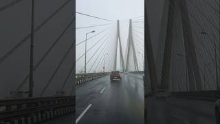 Bandra Worli sea link uncut heavy rain  Low visibility on Mumbai sea link mumbaikar short viral [upl. by Atiran138]