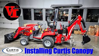 How to Install Curtis Canopy on Massey Ferguson GC1725MB Sub Compact Tractor [upl. by Yarvis]