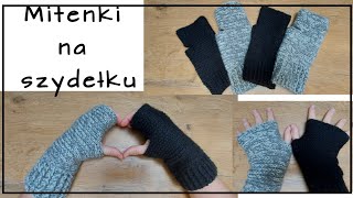 Mitenki na szydełku rękawiczki bez palców tutorial jak zrobić  crochet mittens tutorial [upl. by Jahdiel]